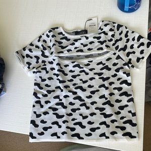 Cowprint crop top cider